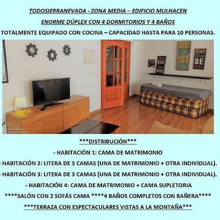 Todosierranevada - Duplex 4 Dormitorios - Vistas Espectaculares A La Montana 塞拉内华达 外观 照片
